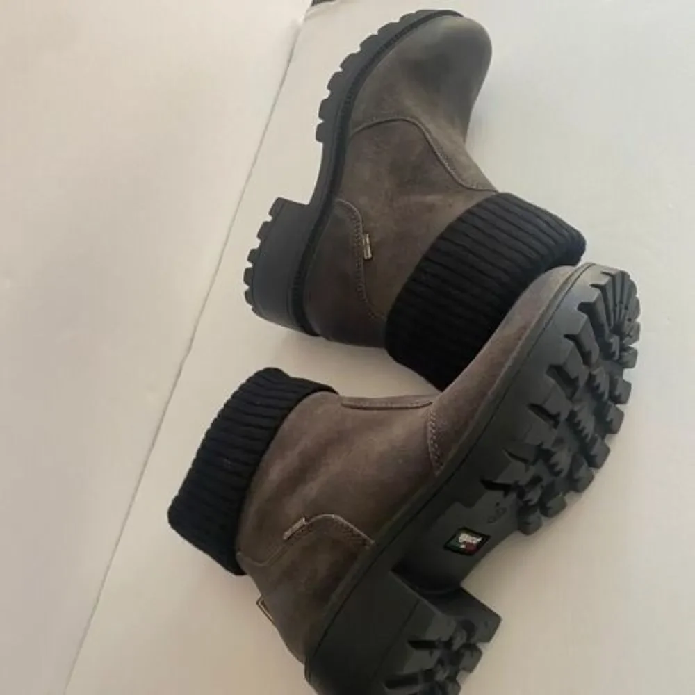 IGI & Co Womens Dark Grey‎ Leather Booties Made in Italy Size 35 - US Size 5 New